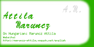 attila maruncz business card